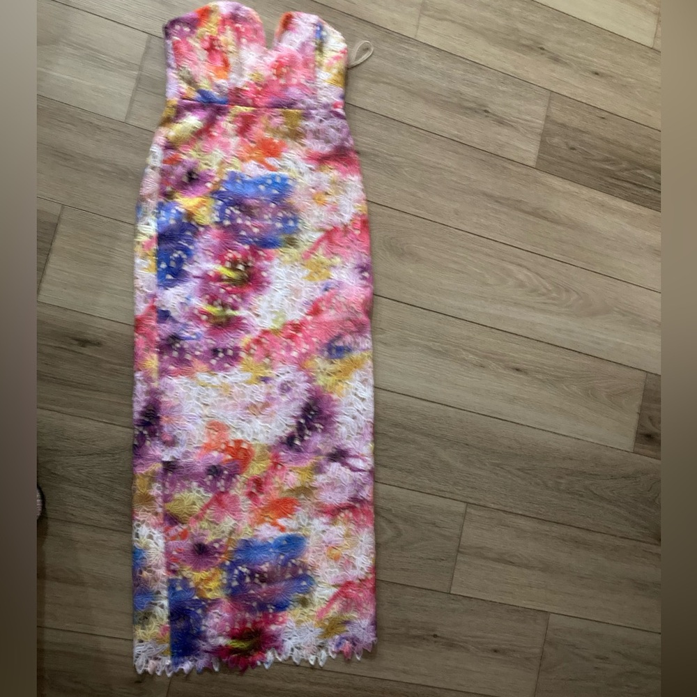 Badgley Mischka Colorful Sleeveless Gown - Picture 7 of 10